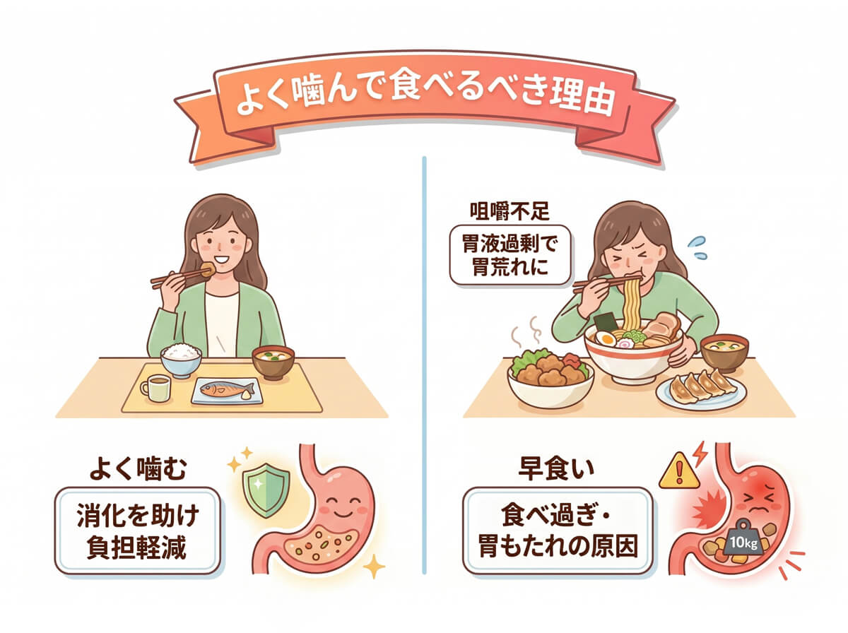 よく噛んで食べるべき理由