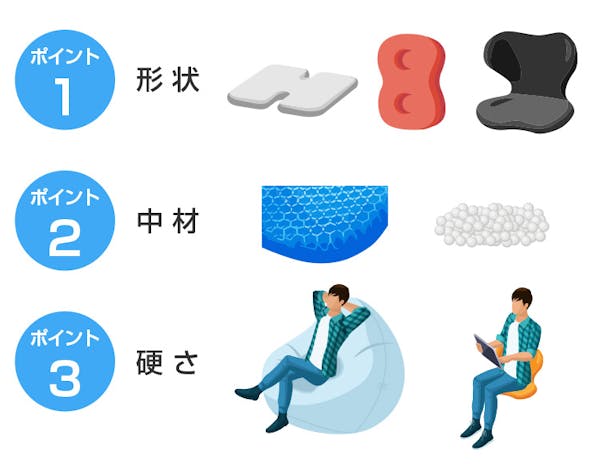 腰痛クッションを選ぶ際のポイント