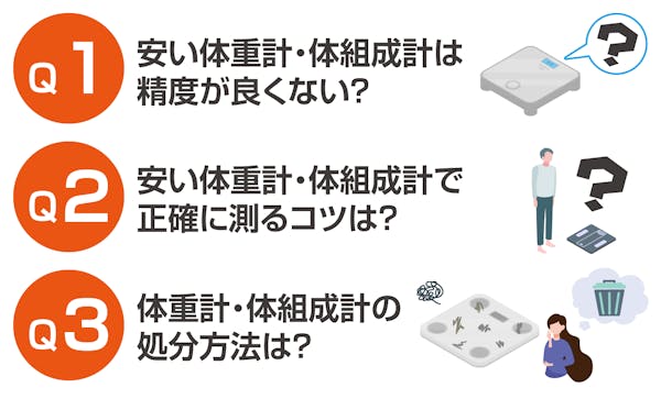 安い体重計・体組成計で正確に測定するコツ