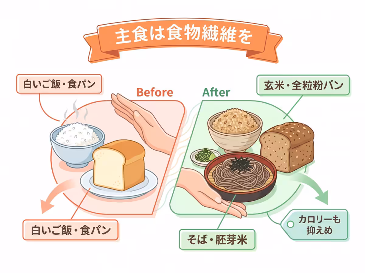 主食は食物繊維を