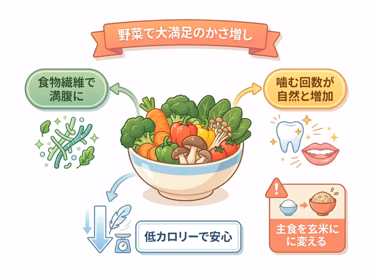 野菜で大満足のかさ増し