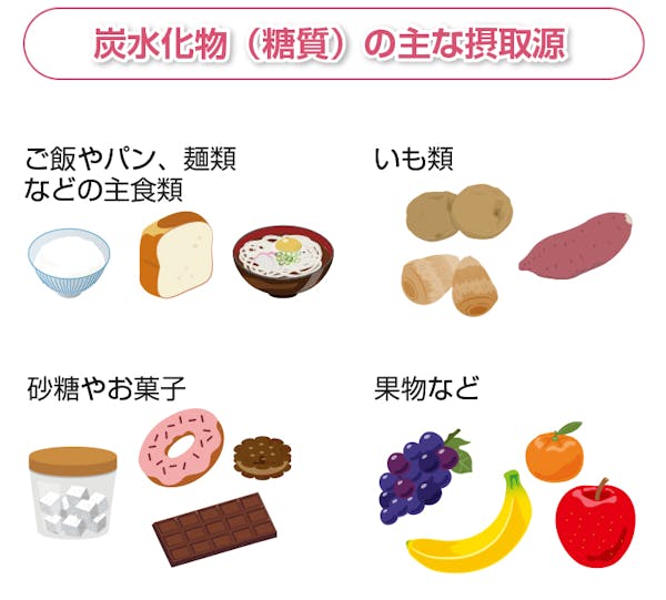 炭水化物の主な摂取源