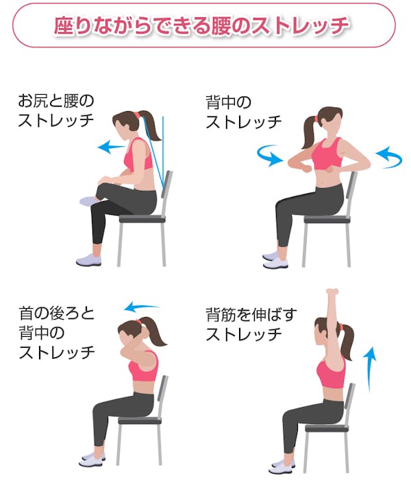 座りながらできる腰のストレッチ