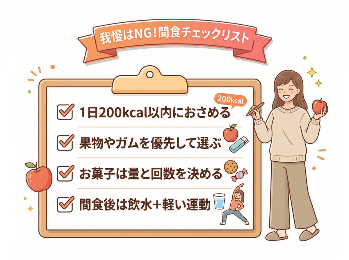 我慢はNG！間食チェックリスト