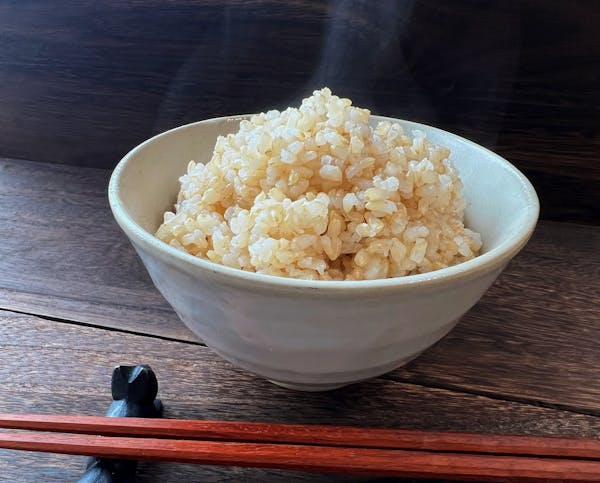 炊いた玄米ごはん