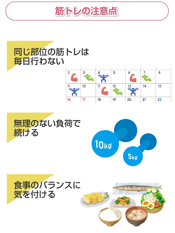 筋トレを行う際の注意点