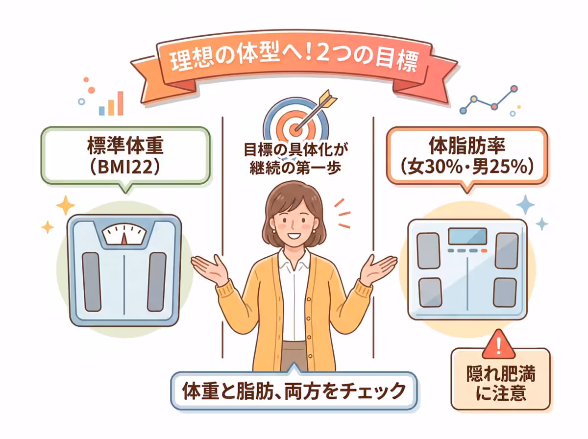 理想の体型へ！2つの目標
