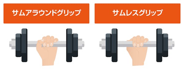 ダンベルの持ち方