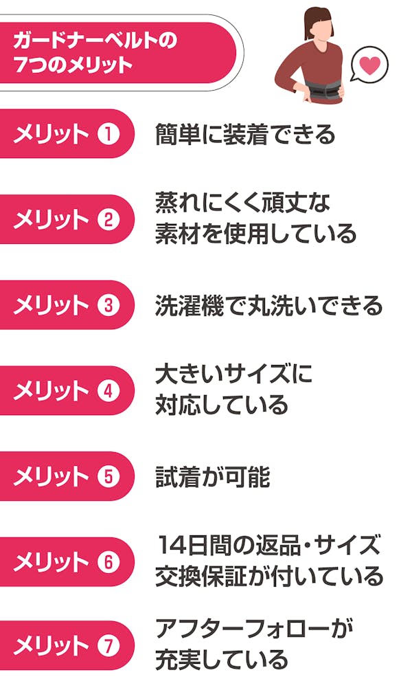 ガードナーベルトの7つのメリット