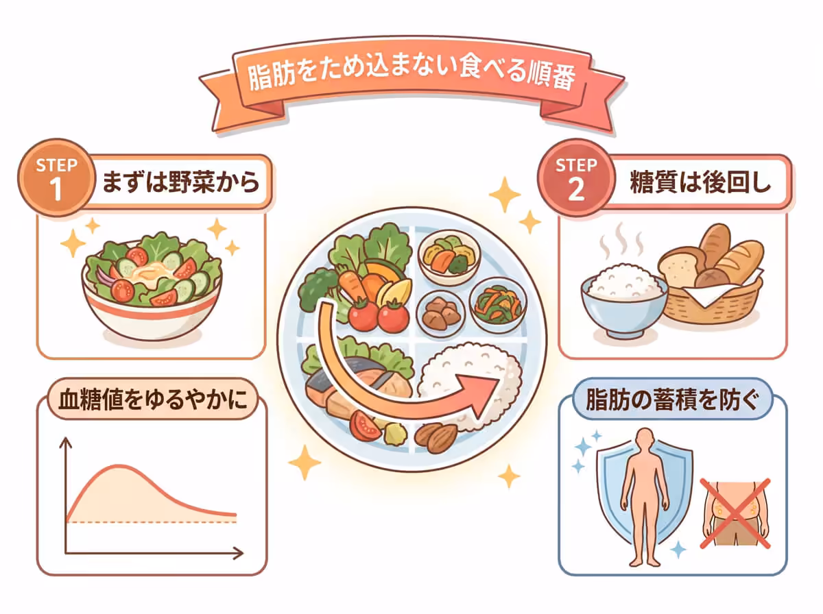 脂肪をため込まない食べる順番