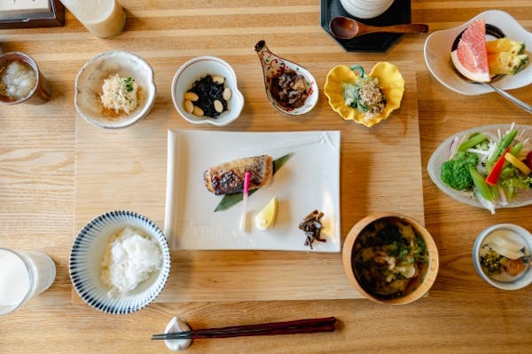 食事を上から撮影したところ