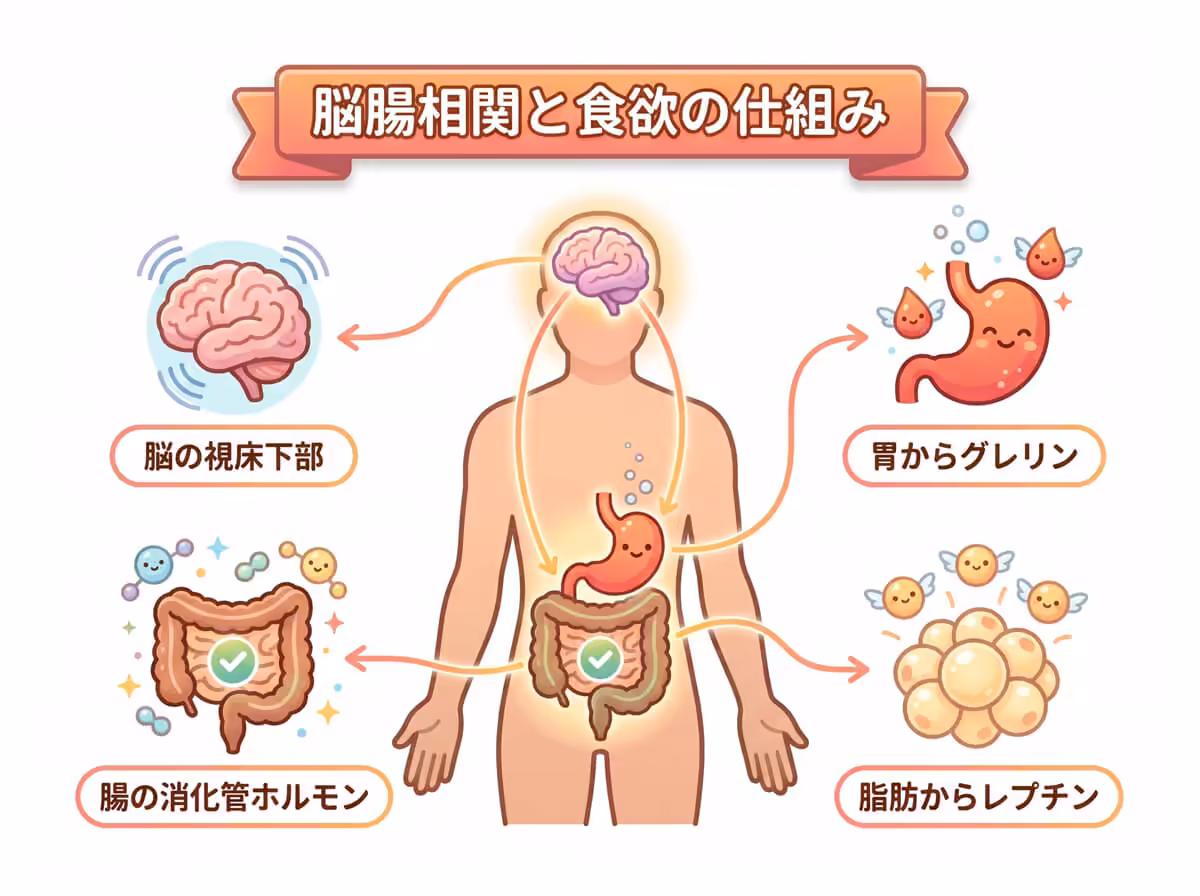 脳腸相関と食欲の仕組み
