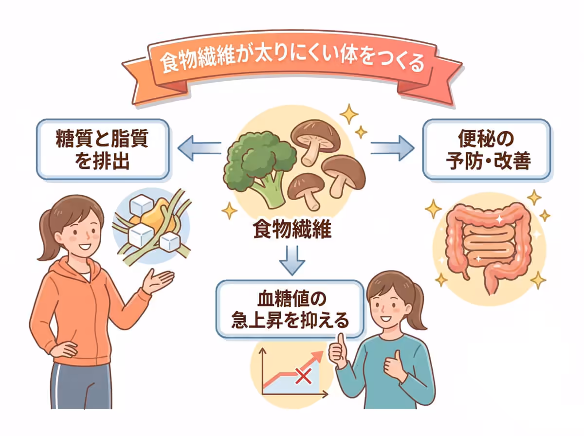 食物繊維が太りにくい体をつくる