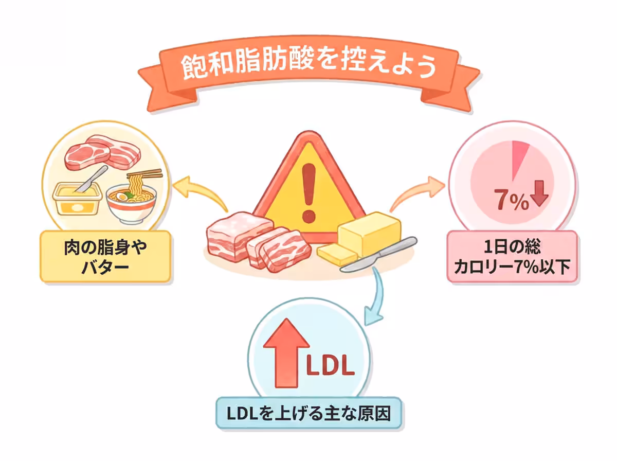 飽和脂肪酸を控えよう