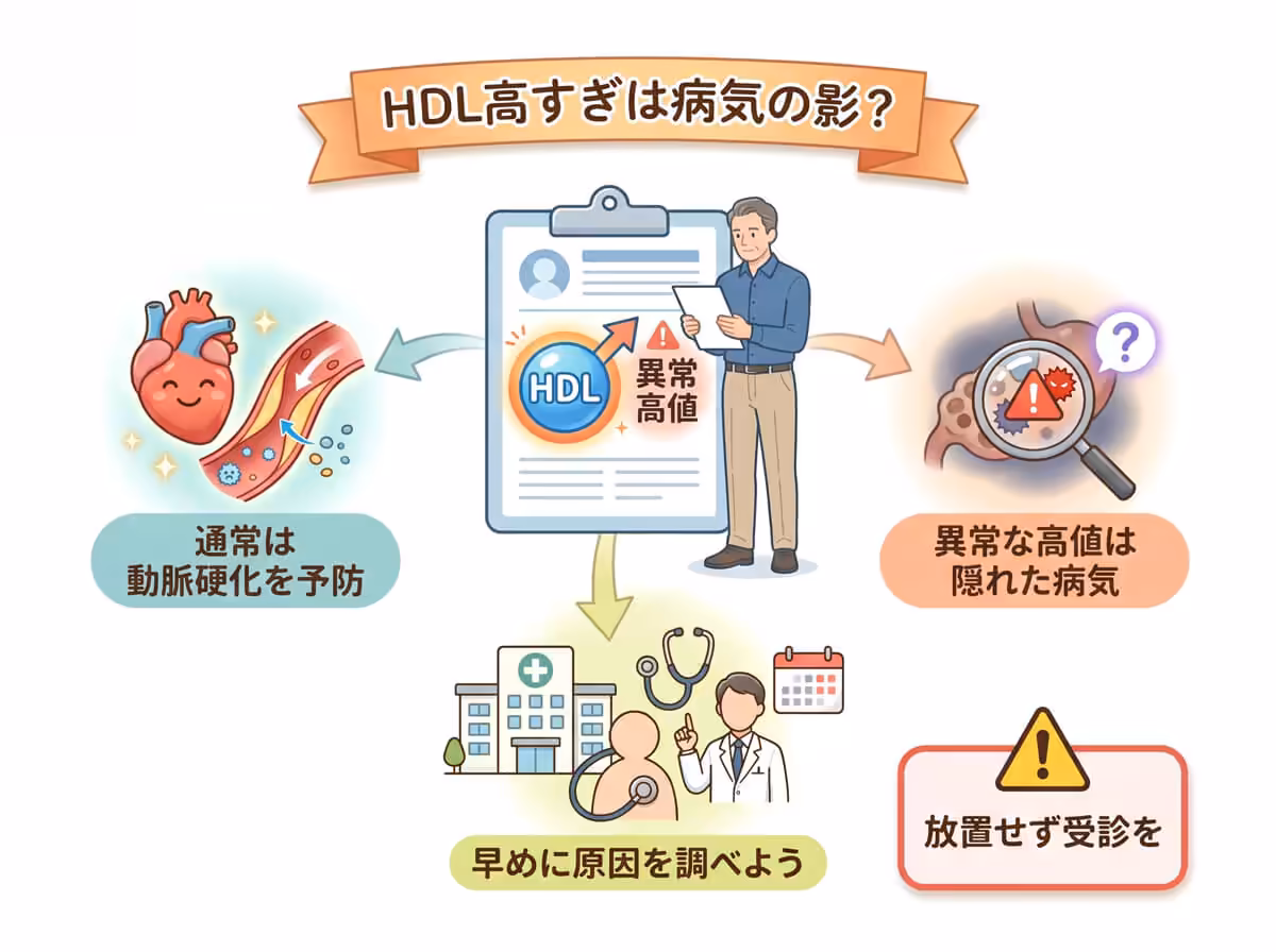 HDL高すぎは病気の影？