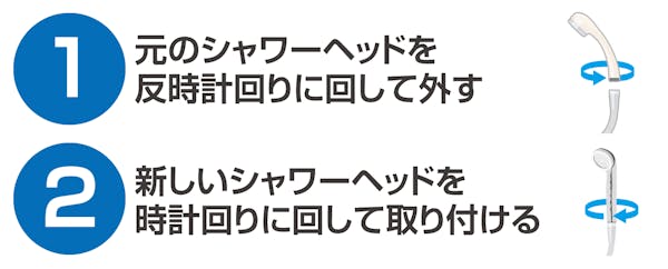 塩素除去シャワーヘッドを交換する手順