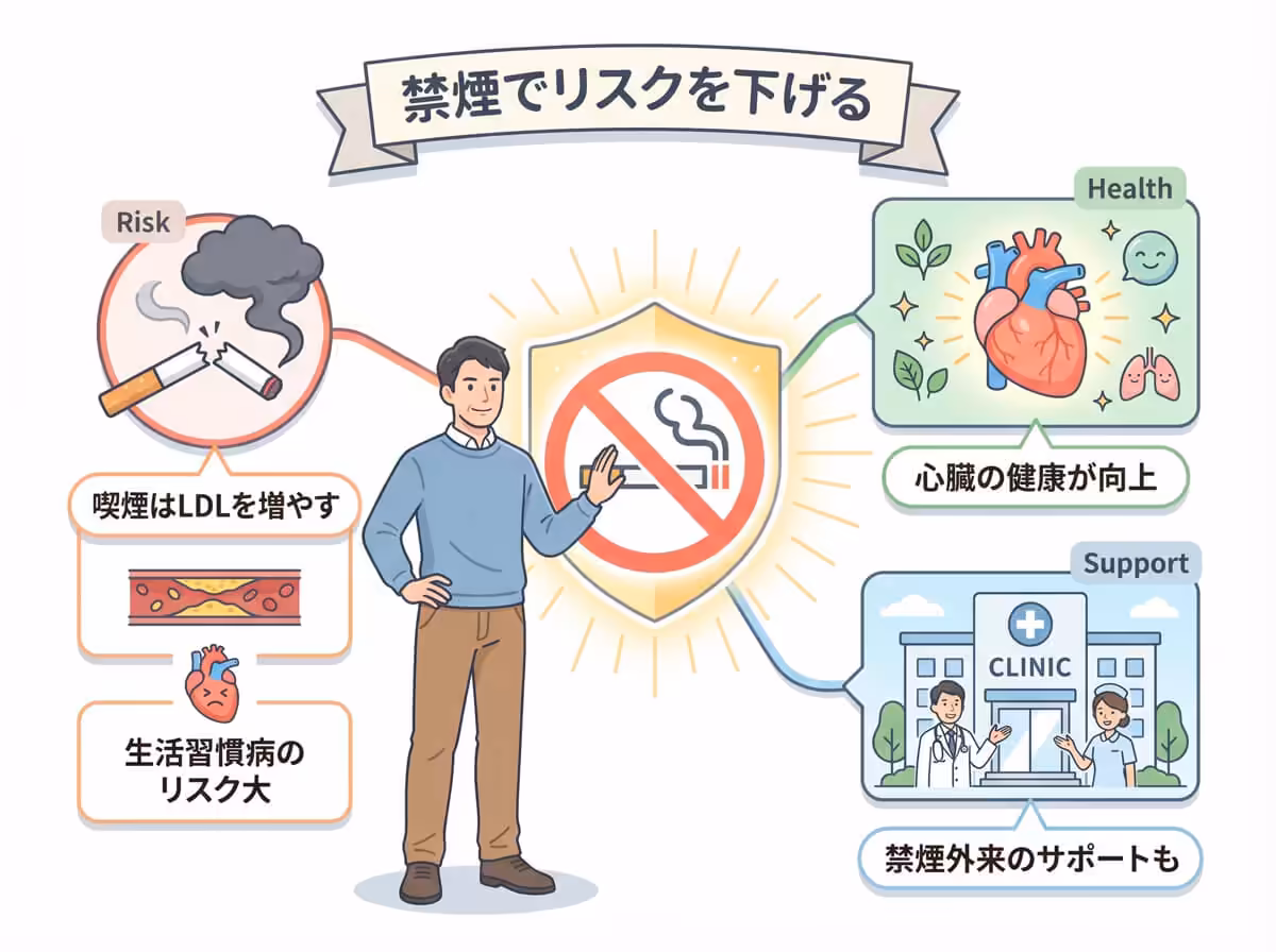禁煙でリスクを下げる
