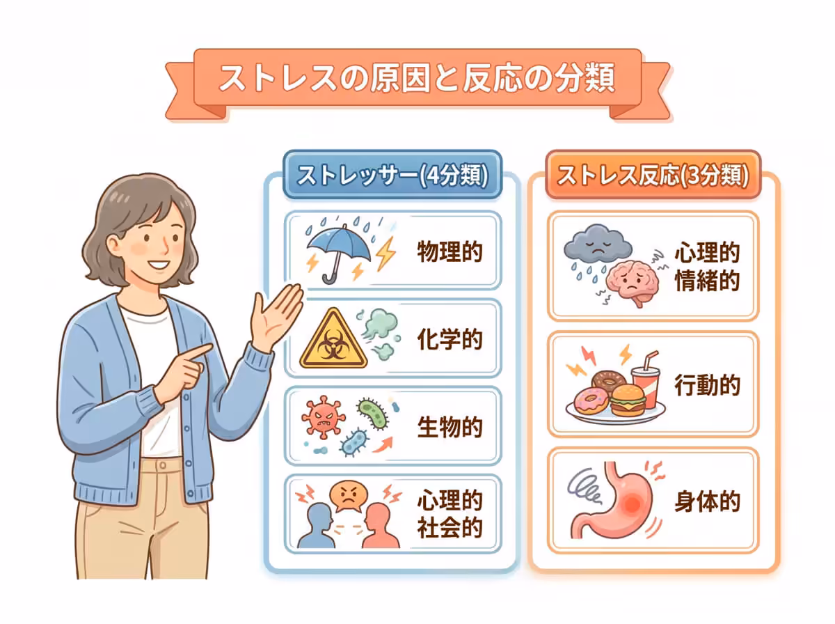 ストレスの原因と反応の分類