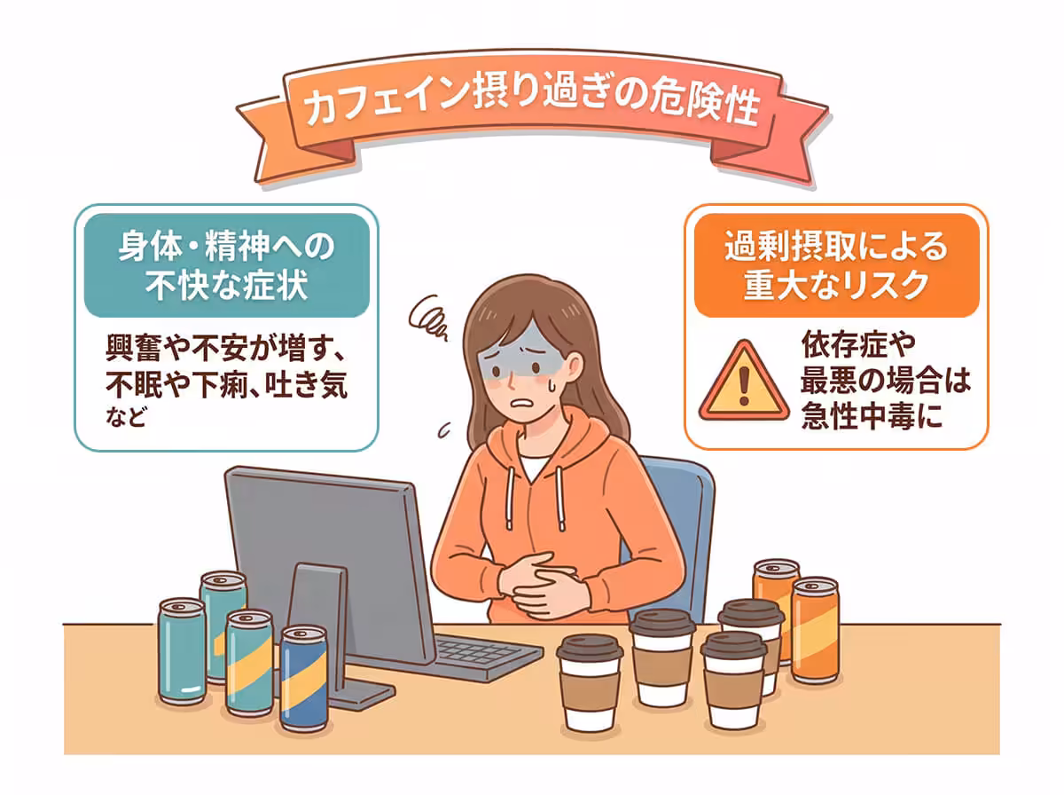 カフェイン摂り過ぎの危険性