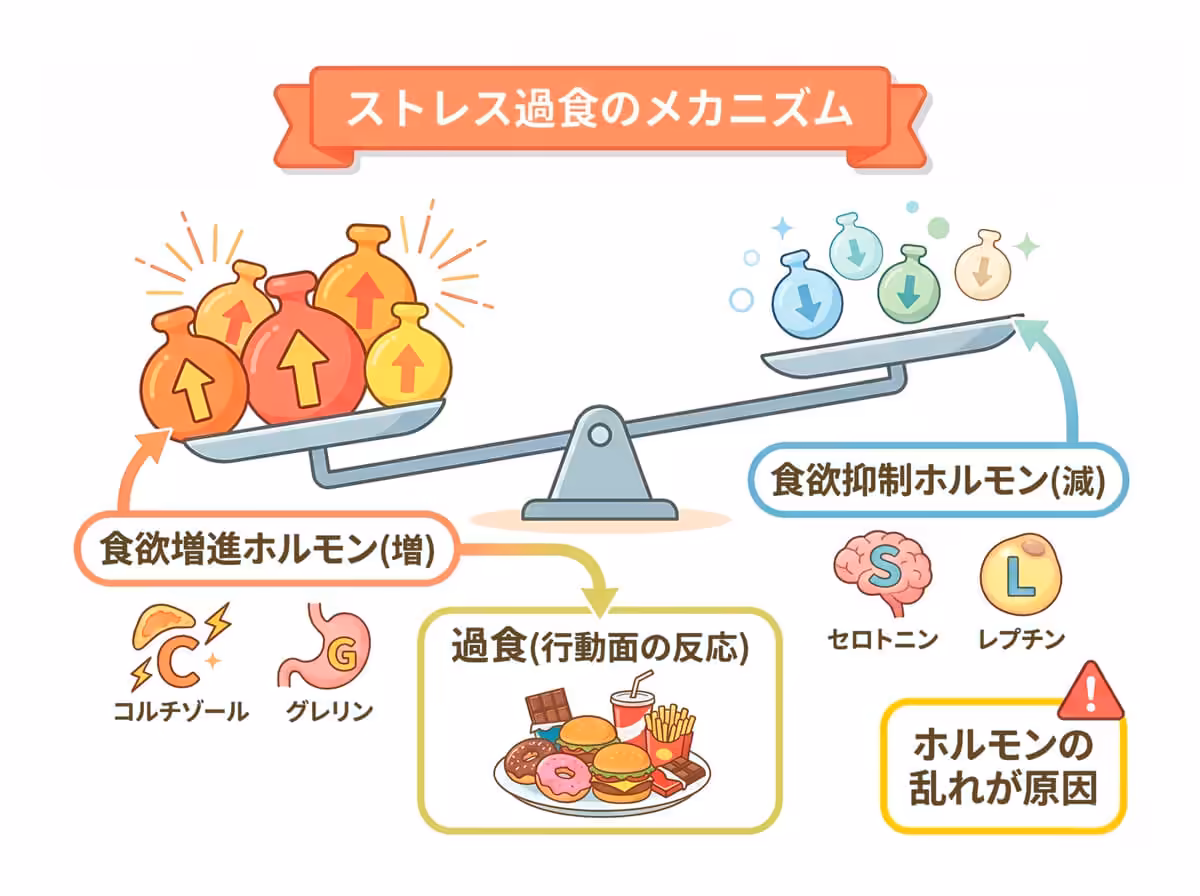 ストレス過食のメカニズム